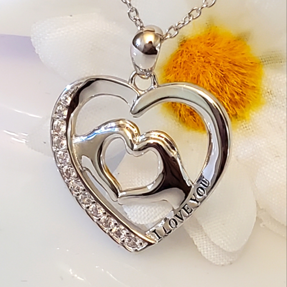 NEW  925 I 💕 You  Pendant Necklace